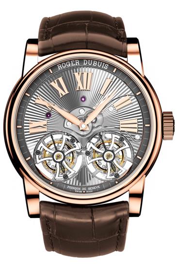 Roger Dubuis Double Flying Tourbillon in pink gold with Hand-made Guilloché movement Roger Dubuis Double Flying Tourbillon in pink gold with Hand-made Guilloché movement