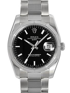 Rolex Date 34mm Engine Turned Bezel 115210 bkio Rolex Date 34mm Engine Turned Bezel 115210 bkio