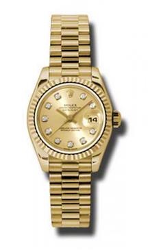 Rolex Datejust Lady Gold 26mm Fluted President 179178 chdp Rolex Datejust Lady Gold 26mm Fluted President 179178 chdp
