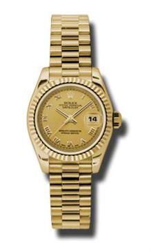 Rolex Datejust Lady Gold 26mm Fluted President 179178 chrp Rolex Datejust Lady Gold 26mm Fluted President 179178 chrp