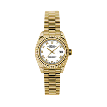 Rolex Datejust Lady Gold 26mm Fluted President 179178 wrp Rolex Datejust Lady Gold 26mm Fluted President 179178 wrp