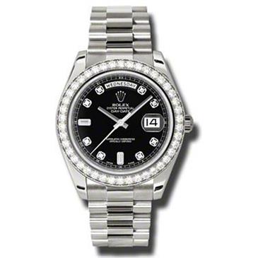 Rolex Day-Date II President White Gold - Diamond Bezel 218349 bkdp Rolex Day-Date II President White Gold - Diamond Bezel 218349 bkdp
