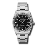 Rolex Air-King White Gold Fluted Bezel 34mm 114234 bkdro
