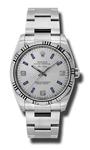 Rolex Air-King White Gold Fluted Bezel 34mm 114234 sblio