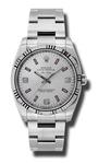 Rolex Air-King White Gold Fluted Bezel 34mm 114234 spio