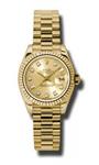 Rolex Datejust Lady Gold 26mm Fluted President 179178 chdp